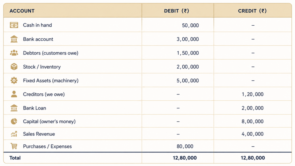 Extract the Trial Balance