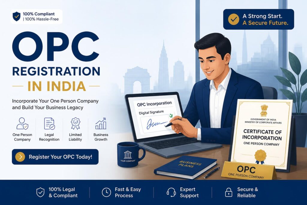 OPC Registration in India — Launch Your One Person Company in Just 10 Days